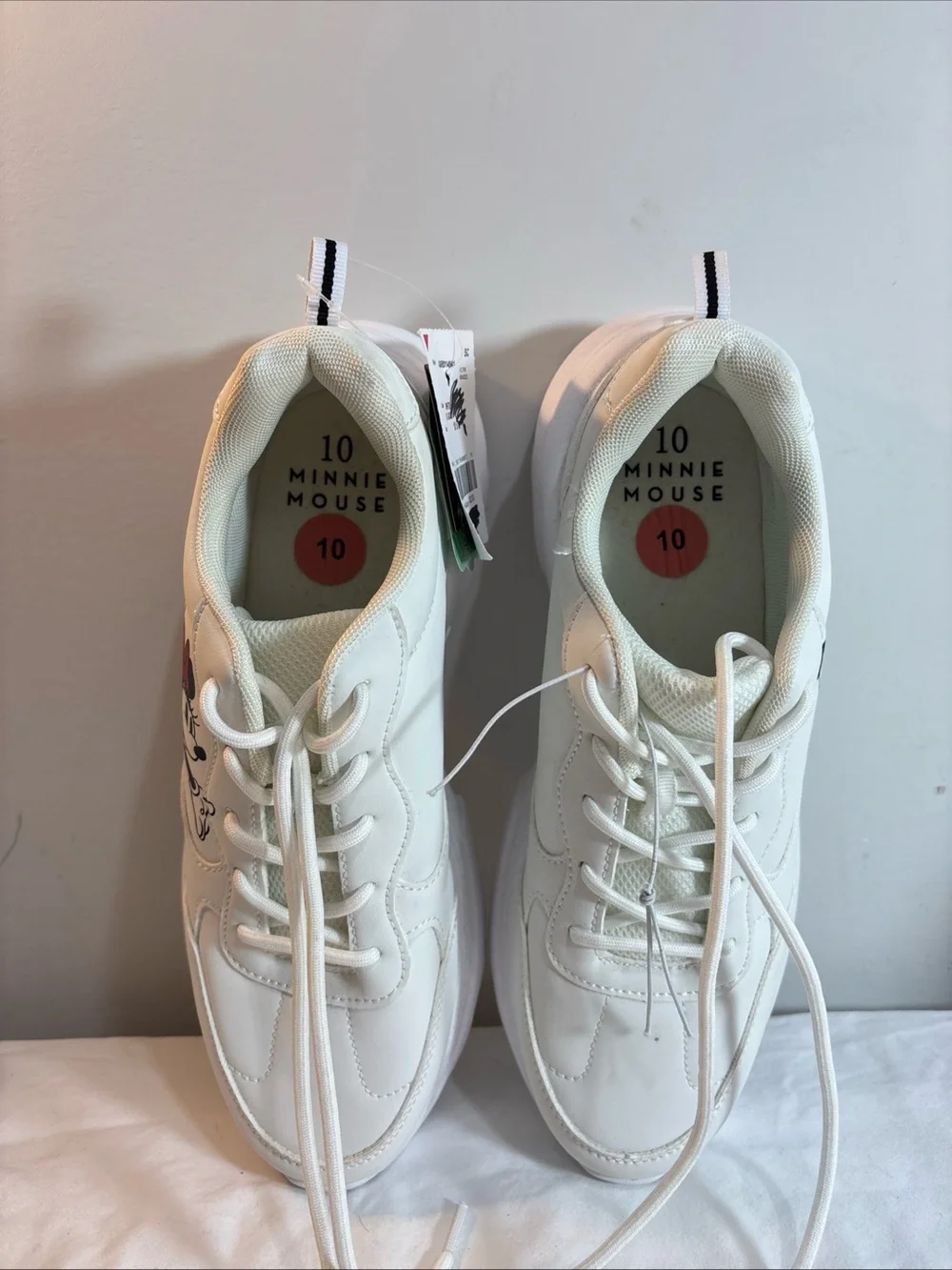 Disney Women’s White Mickey Mouse Accent Sneakers. 8/20